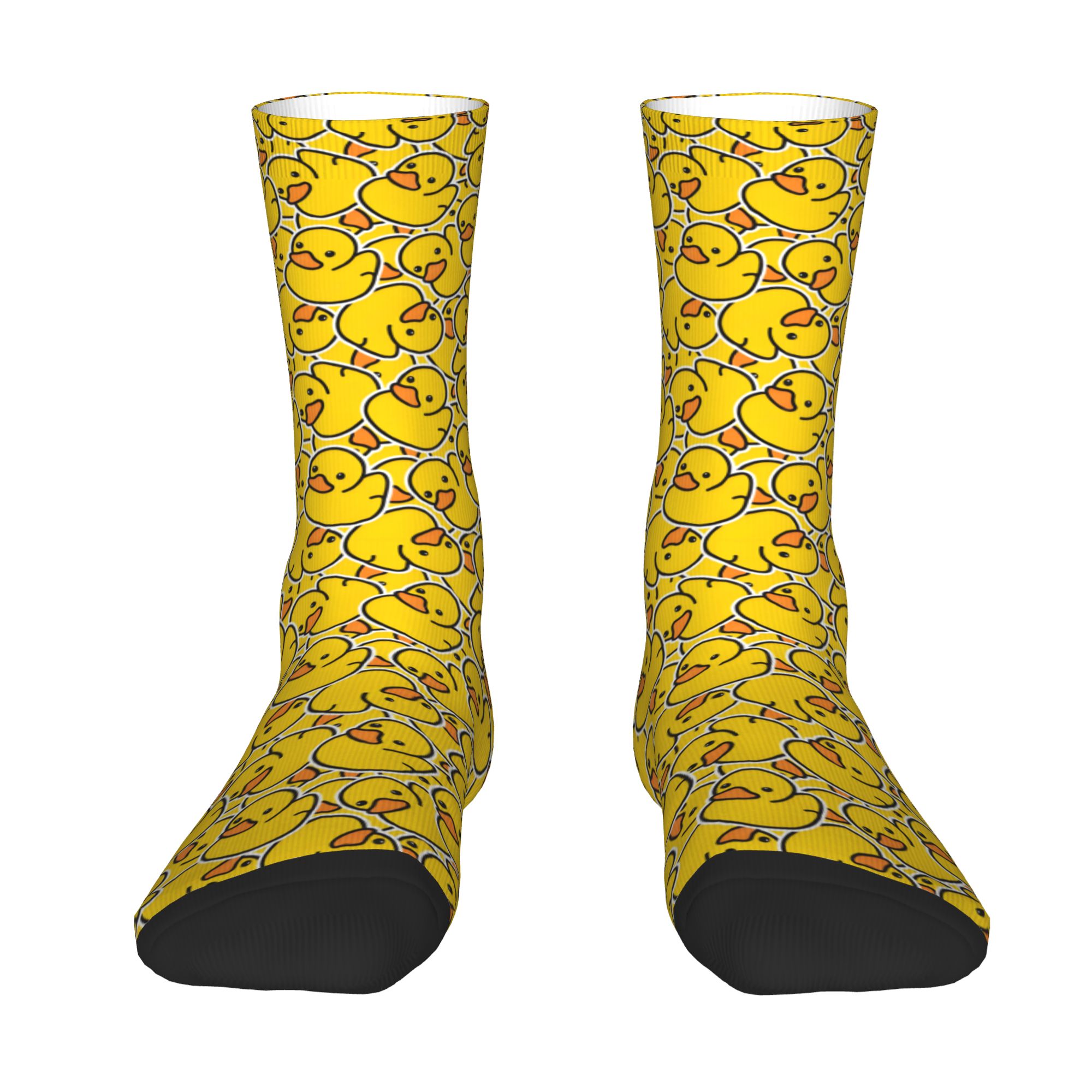 Dress Sock Men - Custom Rubber Duck Bathing Cartoon Pattern