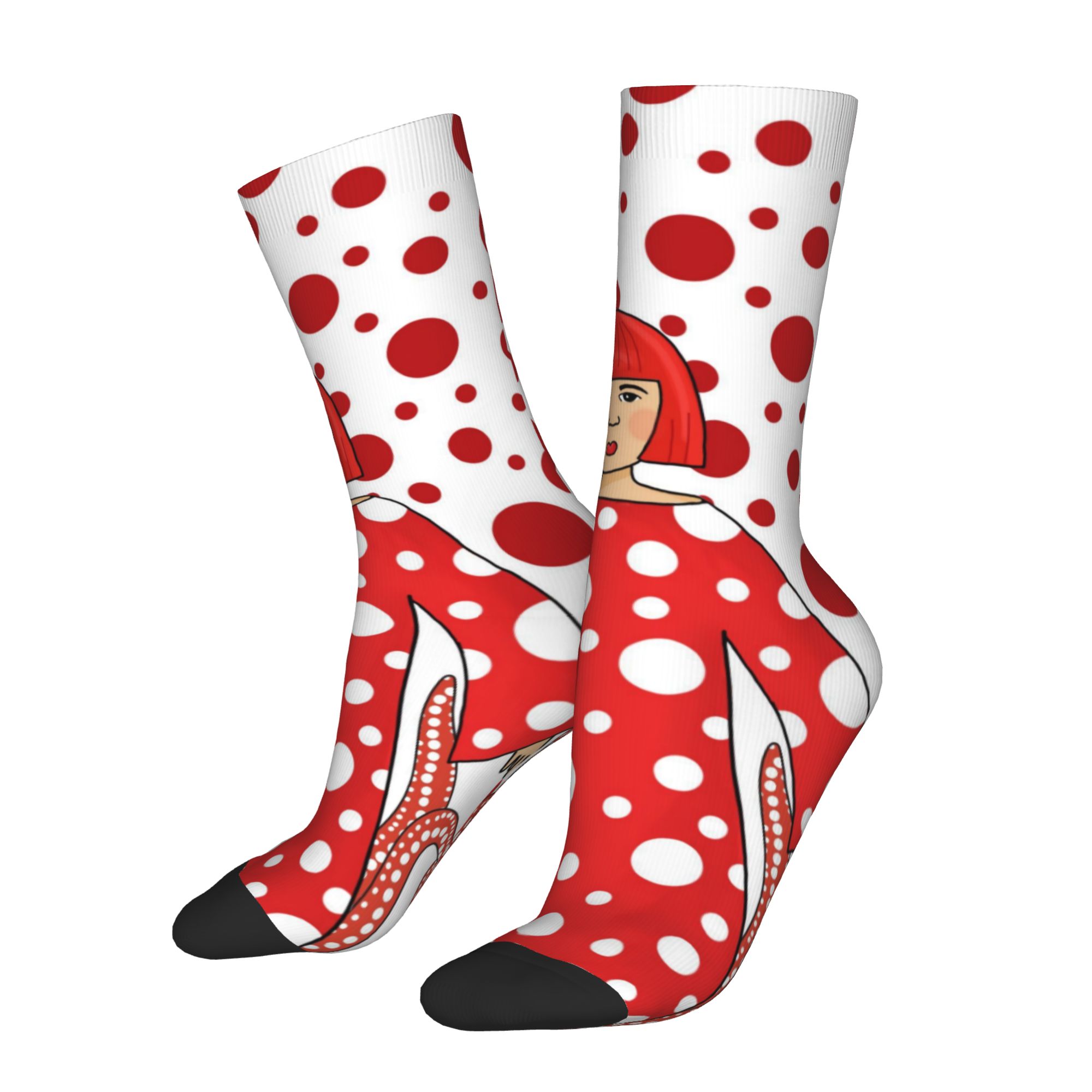 Custom Yayoi Kusama  Men Women - Dress Sock Men ulasan dan harga