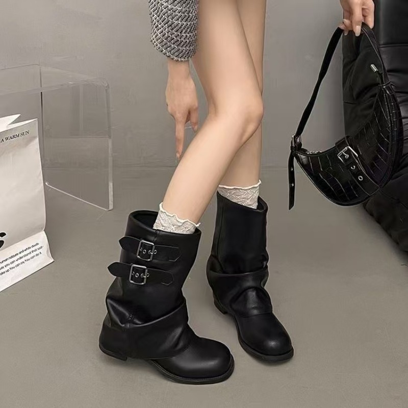 Women Black Slouchy Mid Calf B - No Show Sock Women ulasan dan harga