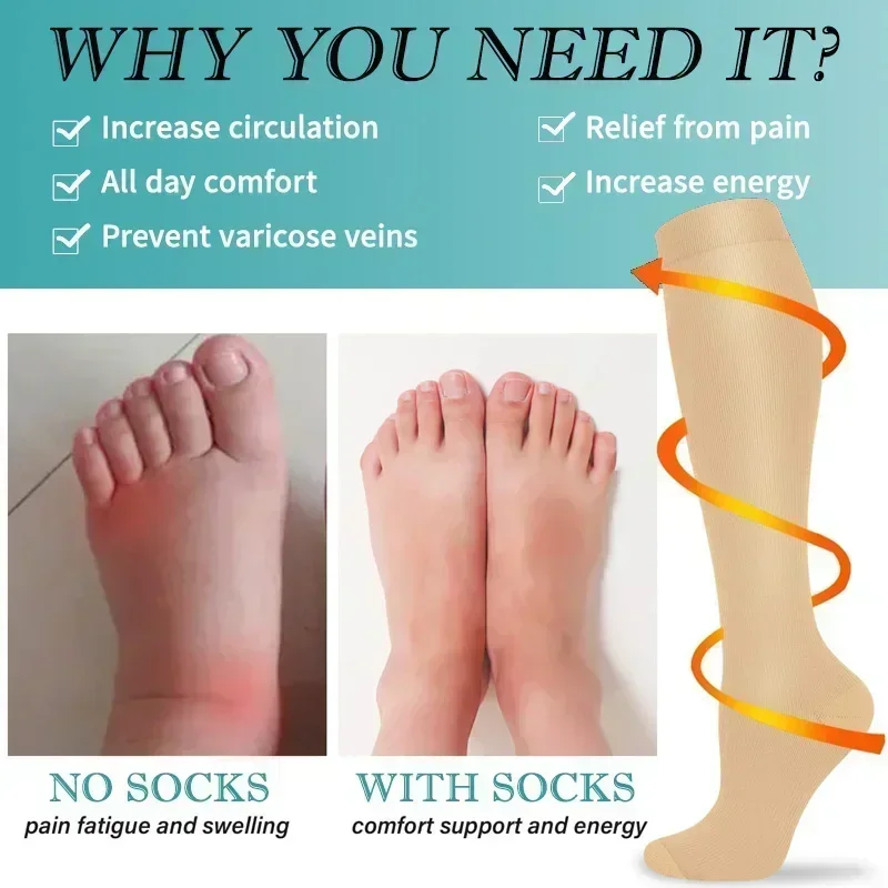 1 Pair Women's & Men's Compres - Compression Sock Medical ulasan dan harga