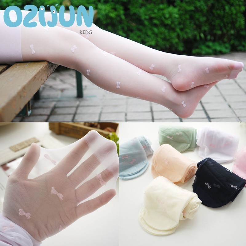 1 Pairs of Children Girl's Bow - Tights Pantyhose Sheer ulasan dan harga